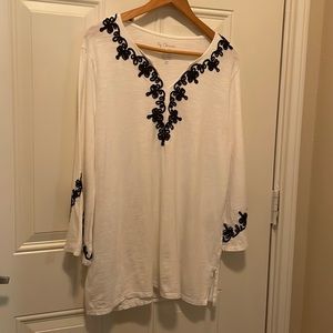 Chico’s Blouse with black embroidery